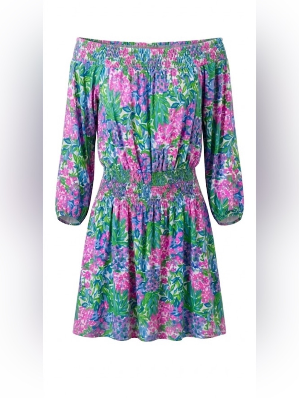 Lilly Pulitzer Cyla Off-The-Shoulder Skort Romper A Cherry On Top size L